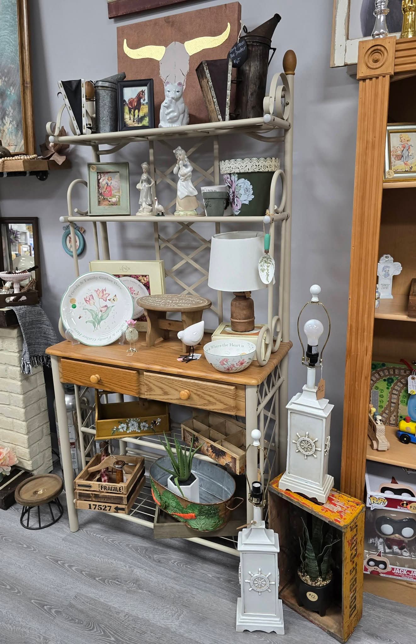 Bakers rack display