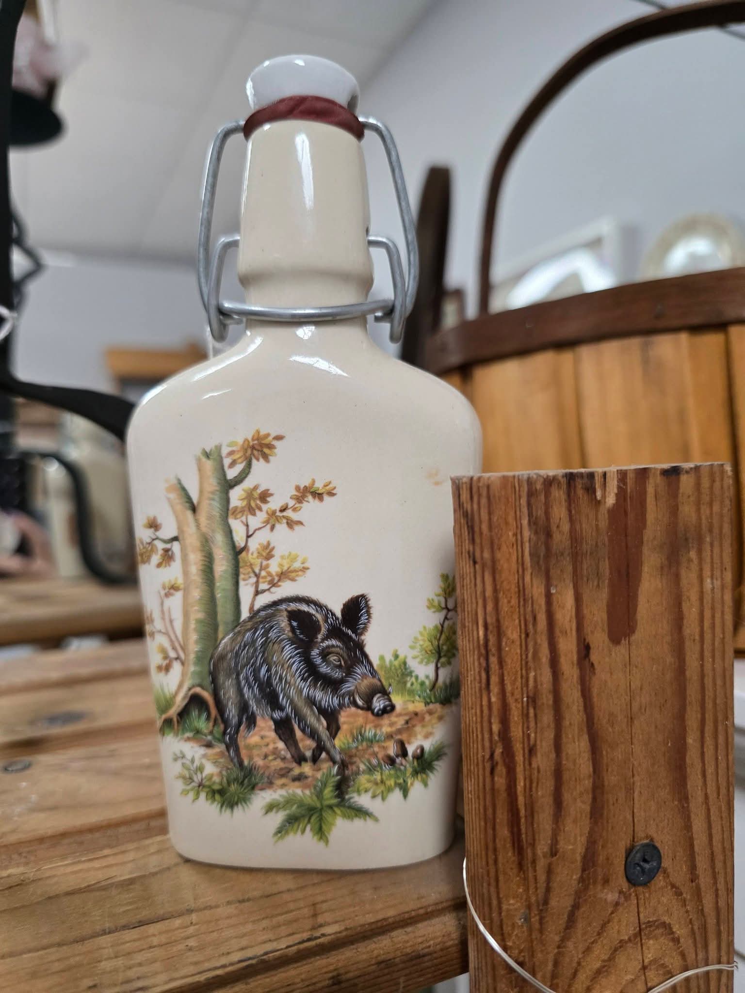 Vintage boar bottle